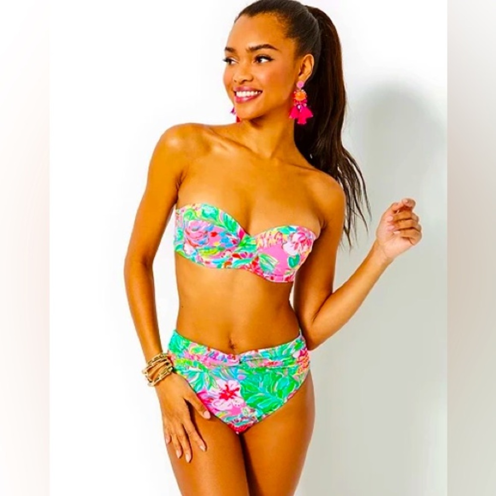 EUC Lilly Pulitzer 2 pc Journey to the Jungle Leven top Bergen bottom